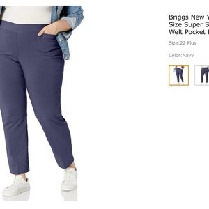 Pants, Briggs size 22 navy